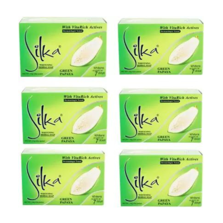 "SILKA Whitening Green Papaya Soap